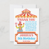 Carnival circus clown bedankkaart (Voorkant)