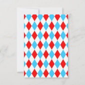 Carnival circus clown bedankkaart (Achterkant)