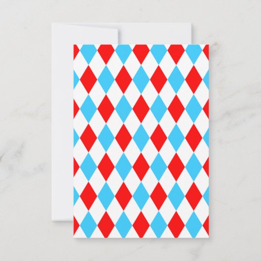 Carnival circus clown bedankkaart (Achterkant)