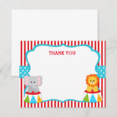 Carnival Circus Dank Je Kaarten Notitiekaartje (Voorkant / Achterkant)