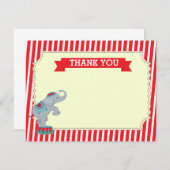 Carnival Circus Dank je wel notitie kaarten (Voorkant / Achterkant)