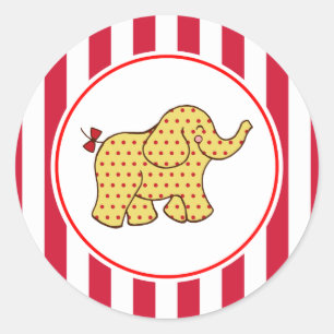 Carnival Circus Elephant Party Stickers