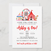 Carnival Circus Fair Show Party Kind Birthday Kaart (Voorkant)