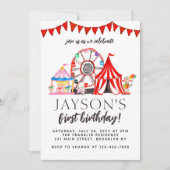 Carnival Circus Ferris Wheel Party Birthday Kaart (Voorkant)