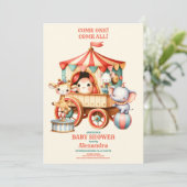 Carnival Circus Festival Baby shower Kaart (Staand voorkant)