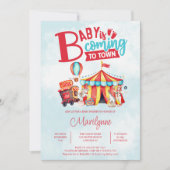 Carnival Circus Festival Baby shower Kaart (Voorkant)