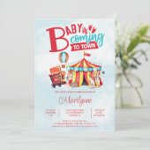 Carnival Circus Festival Baby shower Kaart (Staand voorkant)