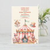 Carnival Circus Festival Baby shower Kaart (Staand voorkant)