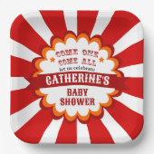 Carnival Circus Festival Baby shower Papieren Bordje (Voorkant)