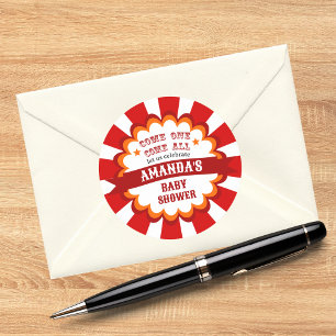 Carnival Circus Festival Baby shower Ronde Sticker