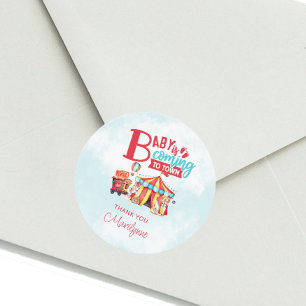 Carnival Circus Festival Baby Shower Sticker