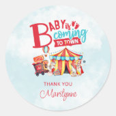 Carnival Circus Festival Baby Shower Sticker (Voorkant)