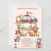 Carnival Circus Festival Kind 1e verjaardag Kaart (Voorkant)