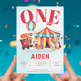 Carnival Circus Festival Kind 1e verjaardag Kaart