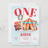 Carnival Circus Festival Kind 1e verjaardag Kaart (Voorkant)