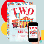 Carnival Circus Festival Kind 2e verjaardag Kaart