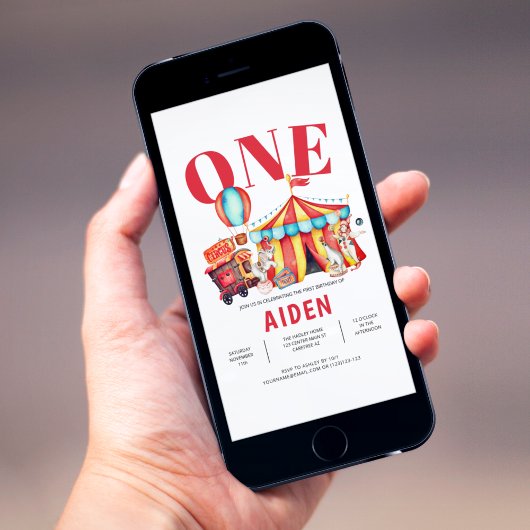 Carnival Circus Festival Show 1e verjaardag Kaart