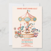 Carnival Circus Festival Show 1e verjaardag Kaart (Voorkant)