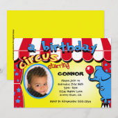 Carnival Circus Fotouitnodiging Kaart (Voorkant / Achterkant)