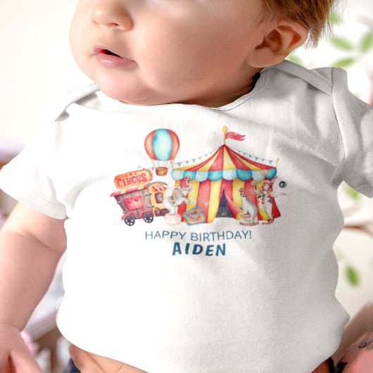 Carnival Circus Grote Tent Blauwe Verjaardag Romper