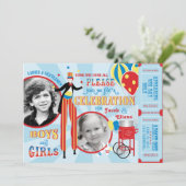 Carnival Circus Juggling Stilt Walkers Birthday Kaart (Staand voorkant)