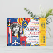 Carnival Circus Juggling Stilt Walkers Birthday Kaart (Staand voorkant)