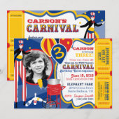 Carnival Circus Juggling Stilt Walkers Birthday Kaart (Voorkant / Achterkant)