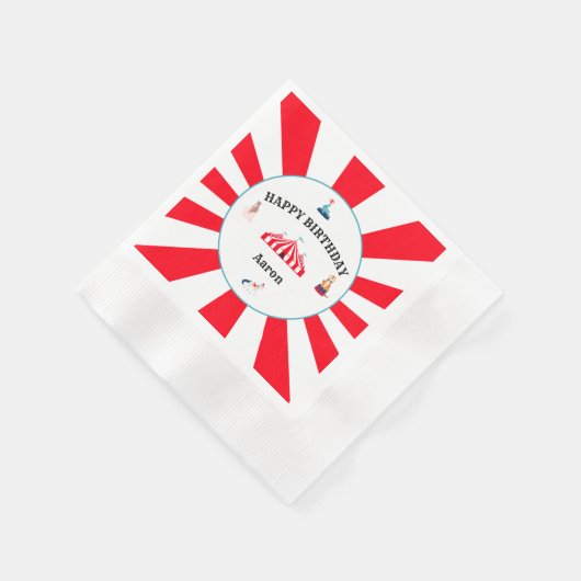 Carnival Circus Marquee Birthday Servet (Hoek)