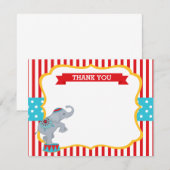 Carnival Circus Olifant Bedankkaart Kaarten Notitiekaartje (Voorkant / Achterkant)