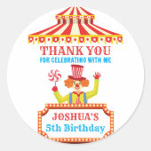 Carnival circus op maat ronde sticker (Voorkant)