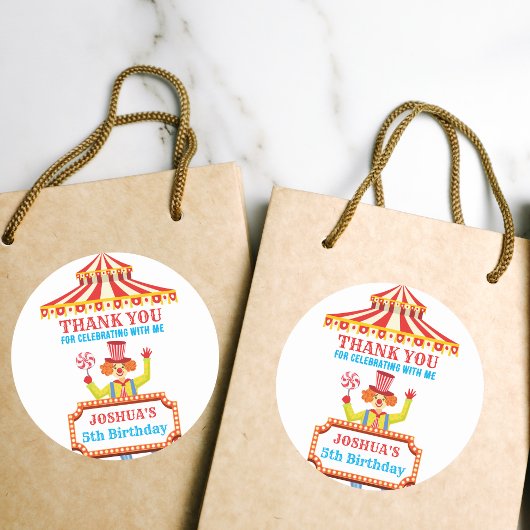 Carnival circus op maat ronde sticker