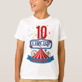 Carnival Circus Party Celebration Age 5 Matching T-shirt (Voorkant)