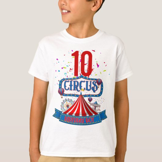 Carnival Circus Party Celebration Age 5 Matching T-shirt (Voorkant)