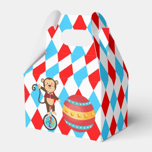 Carnival circus personaliseerde naam bedankdoosjes (Achterkant)