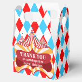 Carnival circus personaliseerde naam bedankdoosjes (Geopend)
