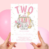 Carnival Circus Roze 2de Verjaardag Kaart
