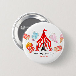 Carnival circus schattige verjaardagsknoppartij ronde button 5,7 cm