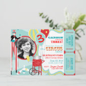 Carnival Circus Stilt Walker Birthday Kaart (Staand voorkant)