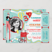 Carnival Circus Stilt Walker Birthday Kaart (Voorkant / Achterkant)