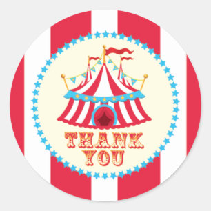 Carnival, Circus Tent, bedankt Sticker