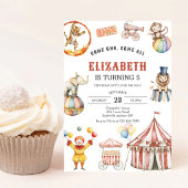 Carnival Circus Verjaardagsuitnodiging Kaart