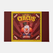 Carnival Clown ADD NAME Big Top Family Circus Show Deurmat (Voorkant)