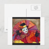 Carnival Clown Briefkaart (Voorkant / Achterkant)