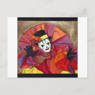 Carnival Clown Briefkaart