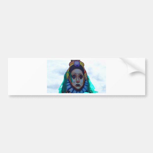 Carnival Clown Design Bumpersticker (Voorkant)
