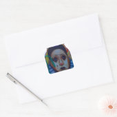 Carnival Clown Design Vierkante Sticker (Envelop)