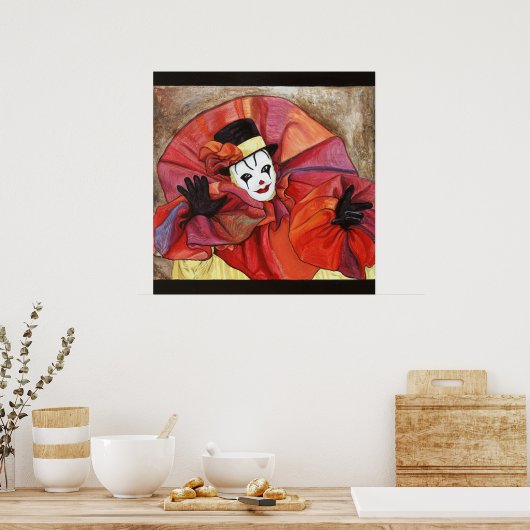 Carnival Clown Poster (Keuken)