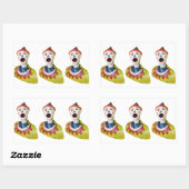 Carnival Clown Rechthoekige Sticker (Vel)