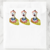 Carnival Clown Rechthoekige Sticker (Tas)