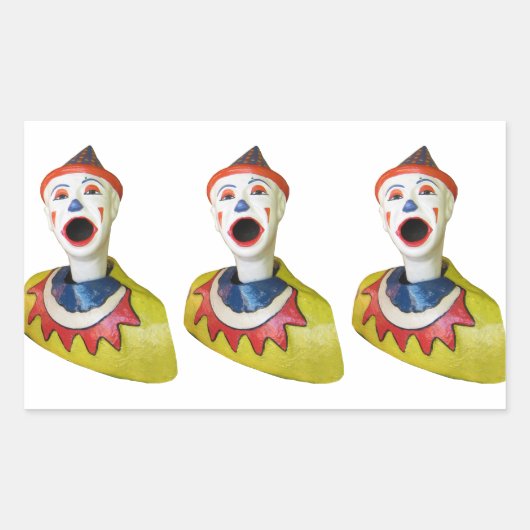 Carnival Clown Rechthoekige Sticker (Voorkant)